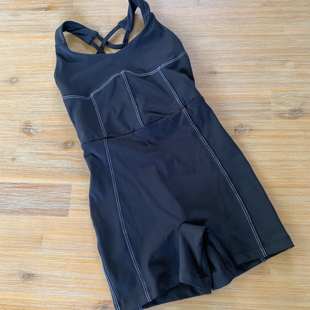Five Dancewear Black Unitard Size YXL